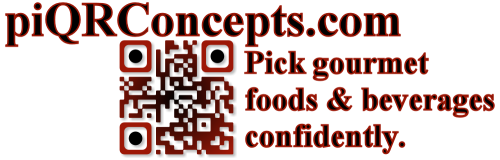 piQRConcepts.com -- Pick gourmet food and beverages confidently.